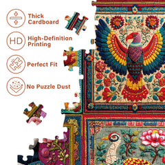 BenBen colorful floral backgrounds enrich the puzzle's visual appeal during family nights.