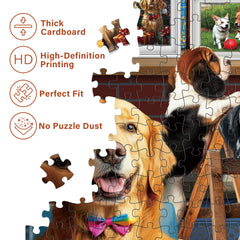 BenBen finished puzzle displayed as chic home decor.