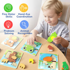 BenBen Racoon puzzle - safe, choking-free pieces for small hands.