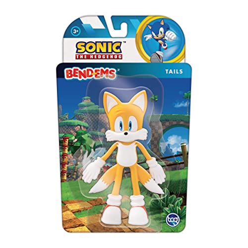 Bend-Ems Sonic Tails figure’s detailed design for faithful play and display.