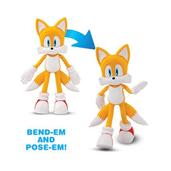 Bend-Ems Sonic Tails figure in soft PVC for durable kid-friendly fun.
