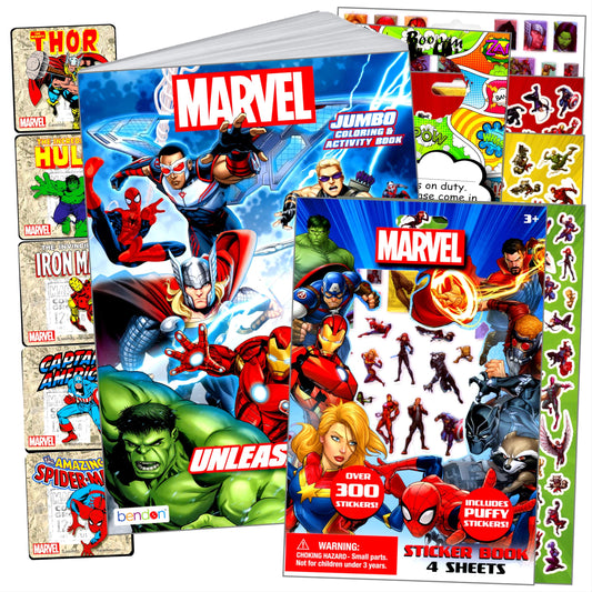 Bendon Avengers coloring book cover with bold superhero art for hours of creative play.