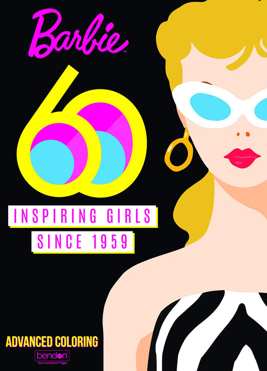 Bendon Barbie advanced coloring book cover inviting creativity and relaxation.