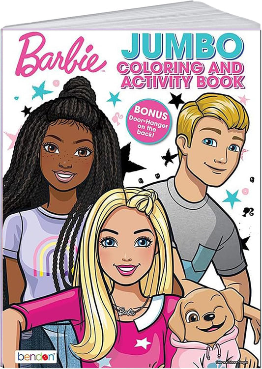 Bendon Barbie jumbo coloring book cover with inviting characters for imaginative play.