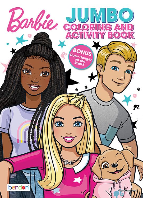 Bendon Barbie Ken illustration page promoting creative expression and color coordination.