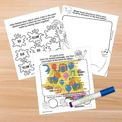 Bendon Blippi Imagine Ink is a portable travel-sized coloring set
