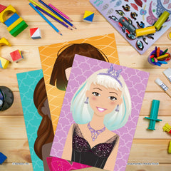 Bendon Create-A-Face Princess stickers sheet 06: quick swaps for new looks