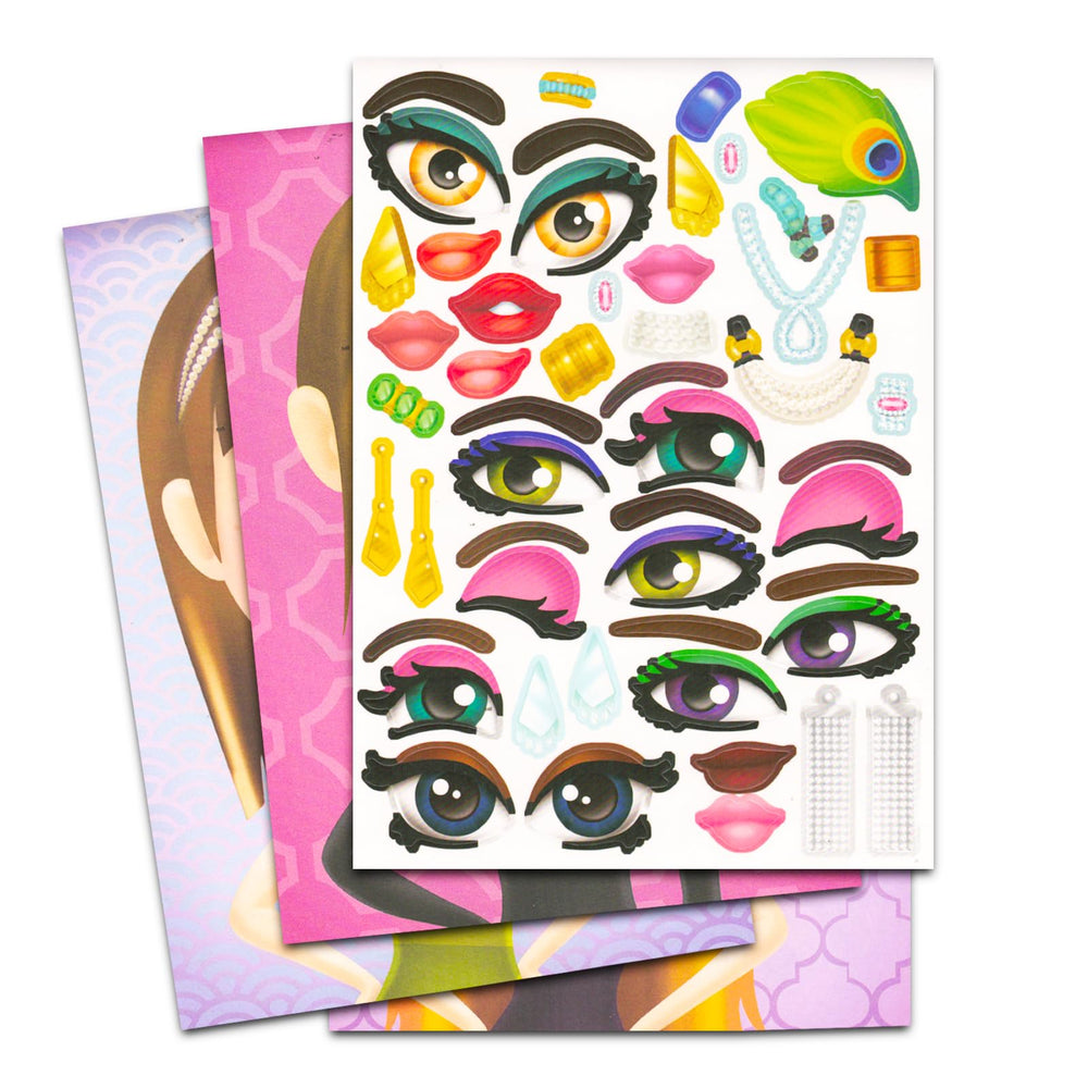 Bendon Create A Face sticker book diva for playful style