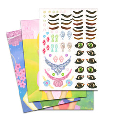 Bendon Create A Face sticker books pets scene for imaginative fun