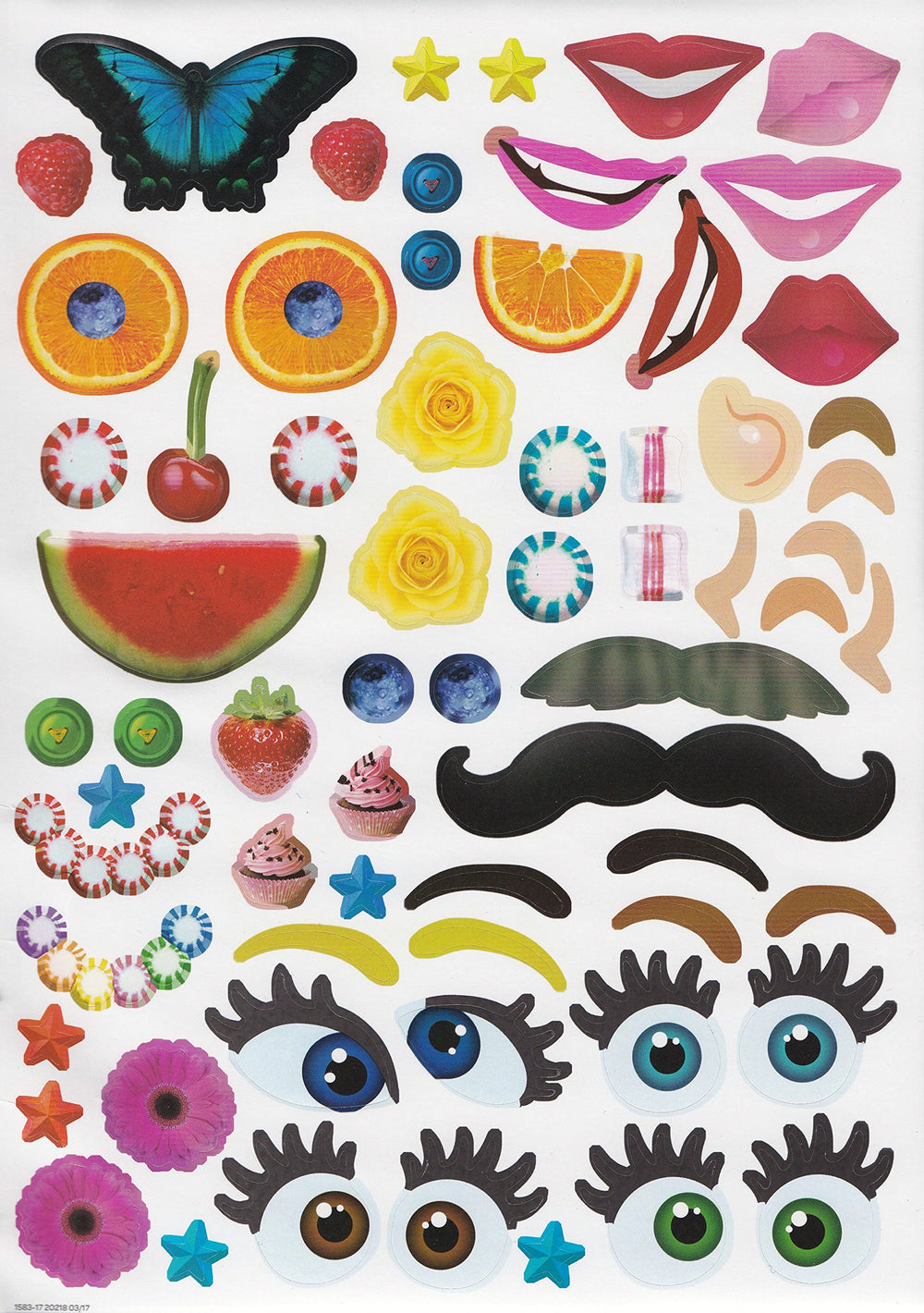 Bendon Create-A-Face sticker pad sticker sheet 2 offers playful features for swaps.