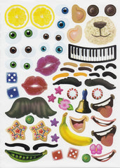 Bendon Create-A-Face sticker pad sticker sheet 4 with reusable designs for ongoing fun.