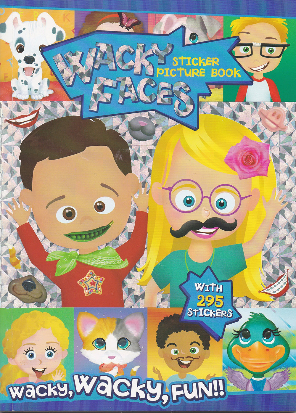 Bendon Create-A-Face sticker pad cover shows wacky faces for imaginative play.