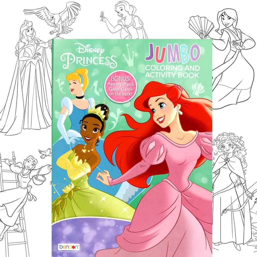 Bendon Disney Princess coloring book pages with detailed scenes to inspire imagination