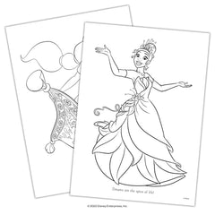 Bendon Disney Princess Create-A-Scene coloring pages complement the stickers for calm crafting.