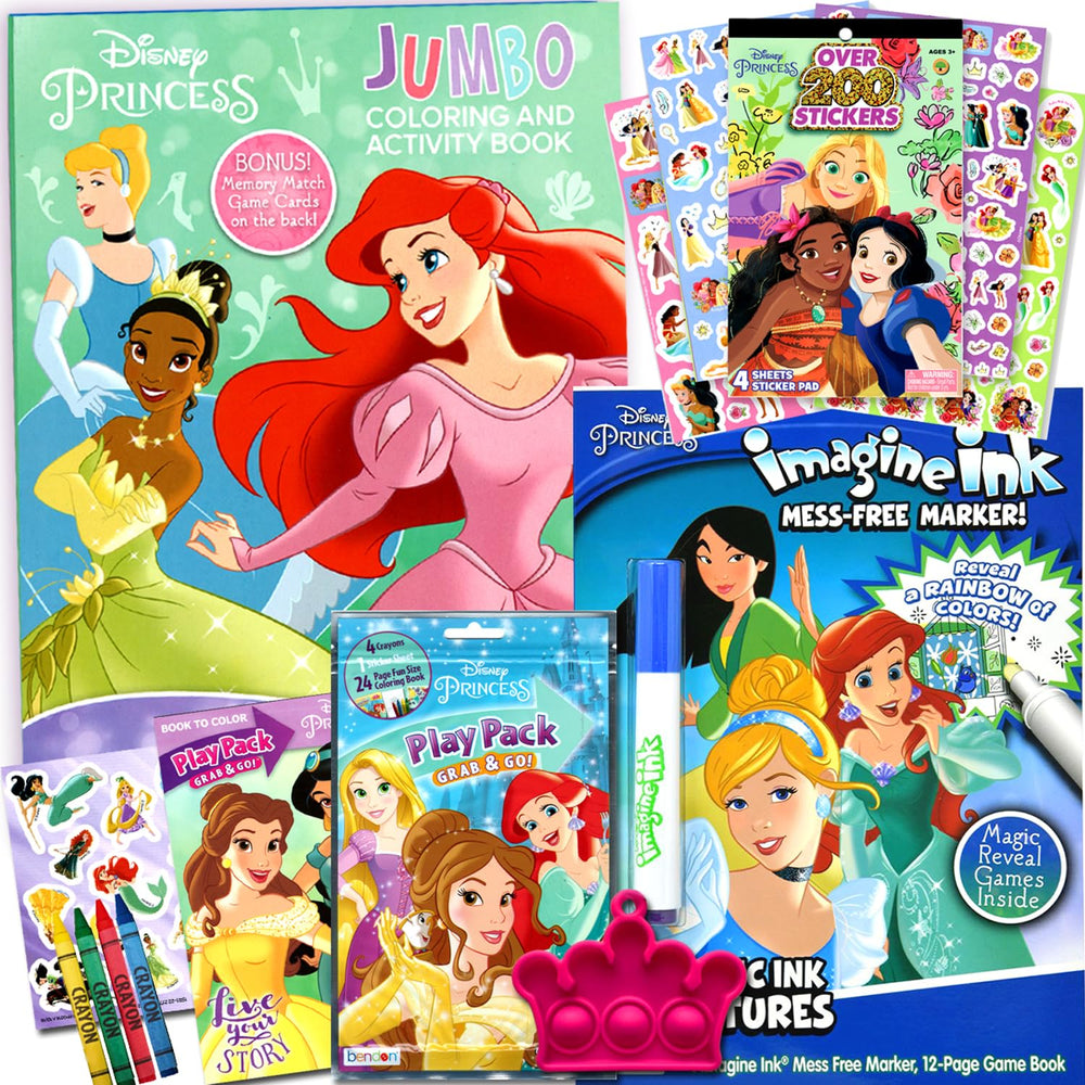 Bendon Disney Princess Imagine Ink book cover for mess-free creativity on the go