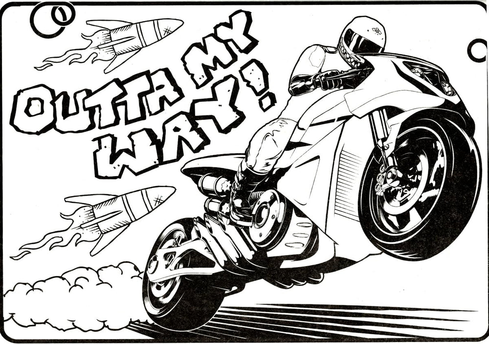 Bendon Hot Wheels coloring book measures about 8 by 10.75 inches for easy handling.