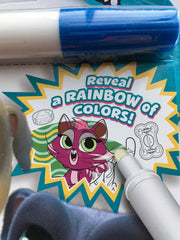 Bendon Imagine Ink Magic Marker color reveal shows rainbow fun