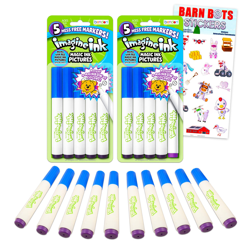 Bendon Imagine Ink replacement markers bundle for mess-free coloring