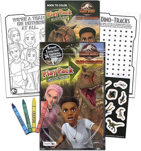 Bendon Jurassic World Play Pack provides quick dinosaur activities for travel and parties.