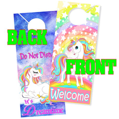 Bendon Lisa Frank two-sided door hanger for welcoming or returning later