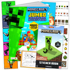 Bendon Minecraft coloring and stickers set - coloring pages and sticker fun for creative play.
