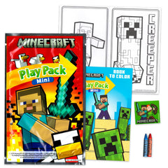 Bendon Minecraft Play Packs coloring pad and crayons ideal for on-the-go coloring.