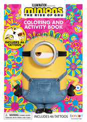 Bendon Minions Rise of Gru coloring book cover art invites kids to color and imagine adventures