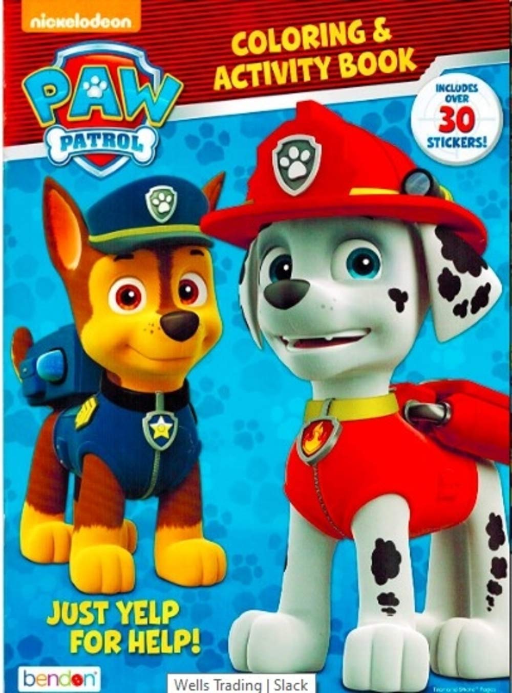 Bendon Paw Patrol coloring set cover, featuring Chase and friends, ideal for imaginative play