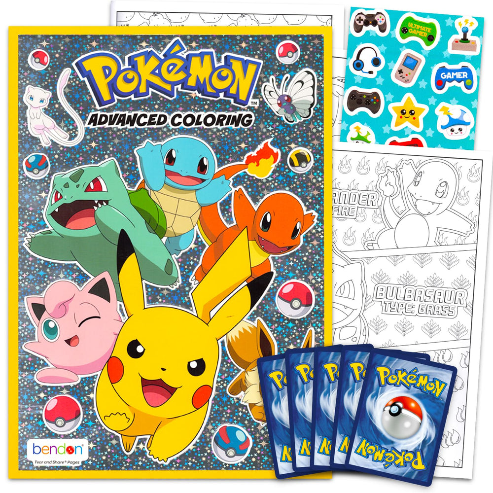 Bendon Pokemon coloring book cover, travel-friendly activity for kids and teens.