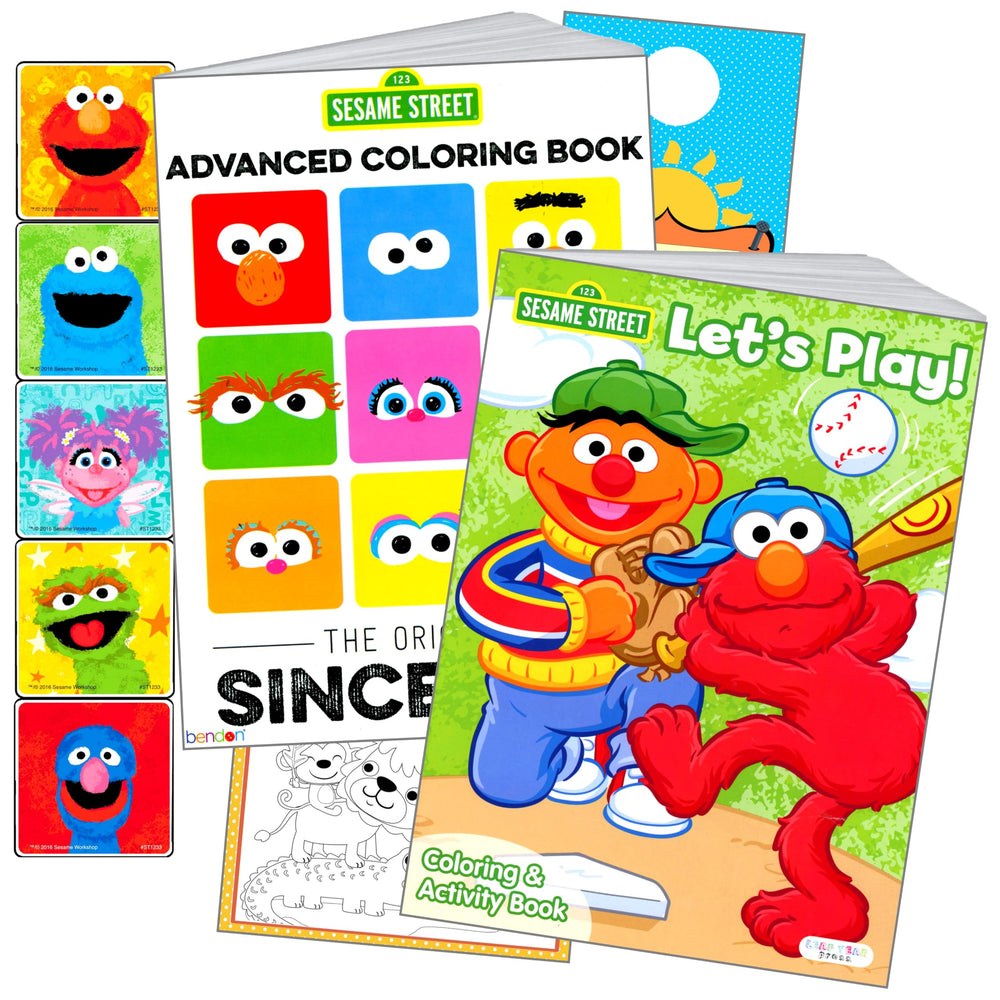 Bendon Sesame Street coloring stickers activity set with Elmo for creative play and classroom rewards