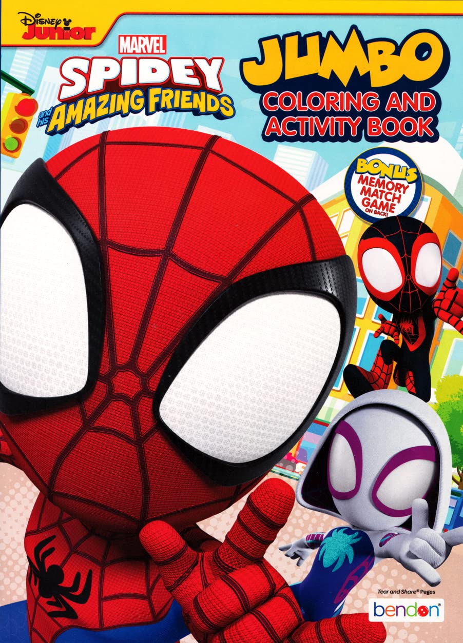 Bendon Spidey coloring book pages with licensed adventures and puzzles.