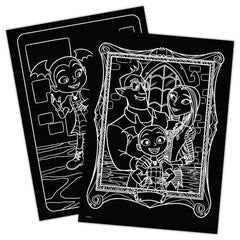 Bendon Vampirina neon crayons pack against dark pages for bold art on black paper.