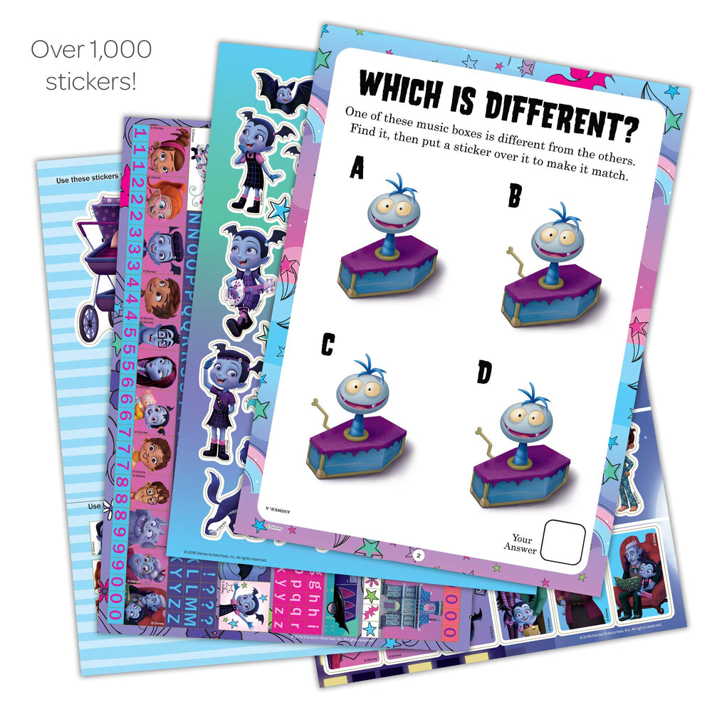 Bendon Vampirina sticker book interior pages showing stickers and layouts for creative play