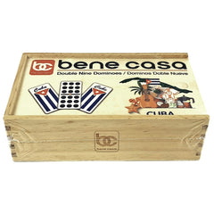 Bene Casa Cuban Flag Dominoes tiles back graphic for vibrant table appeal
