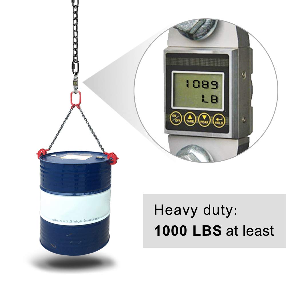 BeneLabel 1000 lb capacity chains provide sturdy overhead support