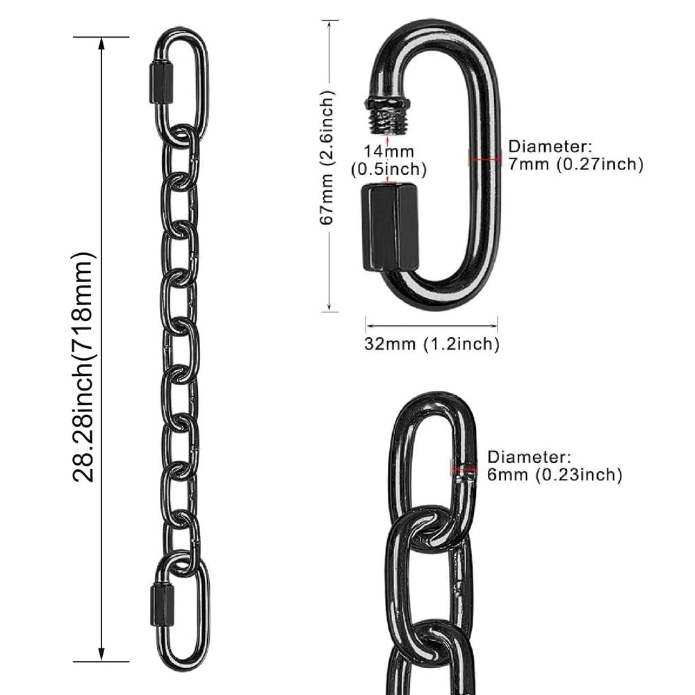 BeneLabel heavy-duty hanging chain set for indoor or outdoor hammocks and swings