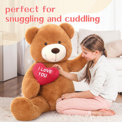 Soft plush fabric close-up showing BENINY bear ideal for cuddles.