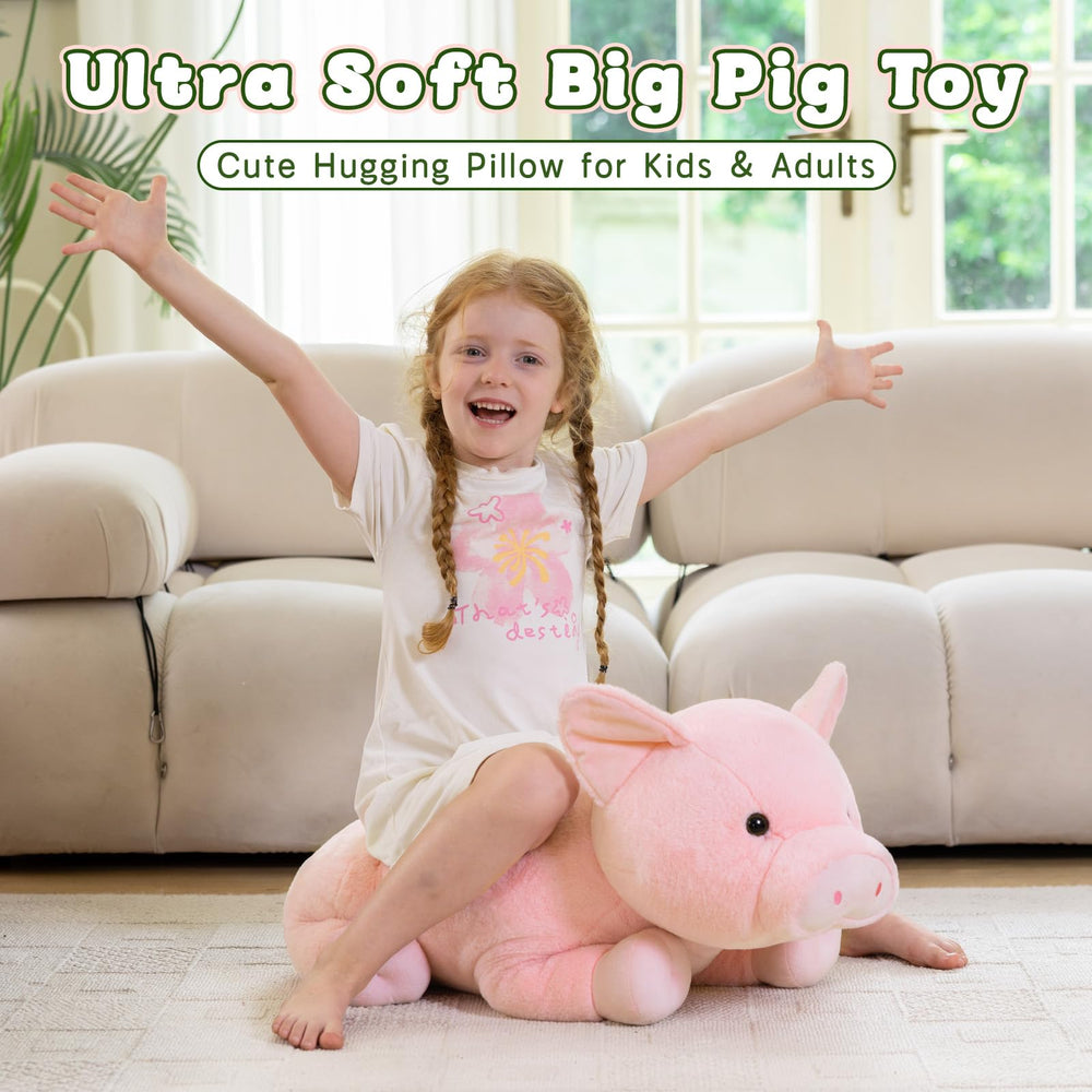 BENINY huggable size giant pig ready for cozy snuggles and play.