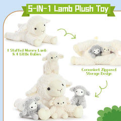 BENINY lamb plush with soft-material fabric for gentle hugs and comfort