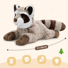 BENINY pillow-like raccoon plush offers comforting companionship during playtime