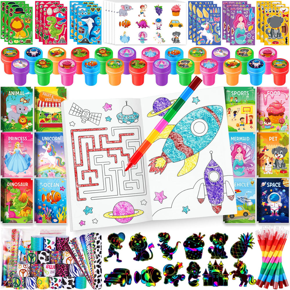 BenLouis 192Pcs mini coloring books for kids' party crafts and coloring fun