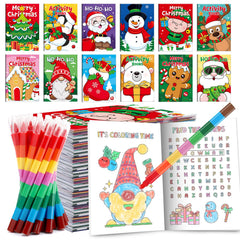 BenLouis Christmas mini activity book set, portable holiday entertainment for travel and classroom