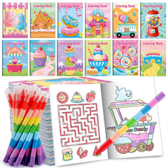 BenLouis donut candyland mini coloring books on the go for kid entertainment