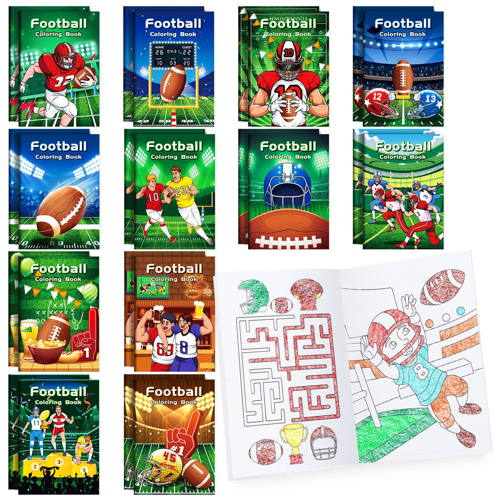 BenLouis football mini coloring book cover for party fun