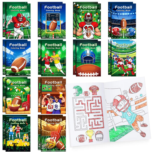 BenLouis football mini coloring book cover for party fun