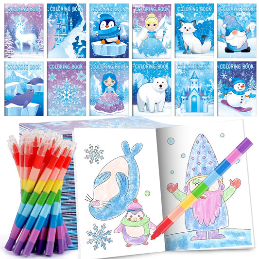 BenLouis frozen mini coloring book cover, ideal winter party favor for kids.