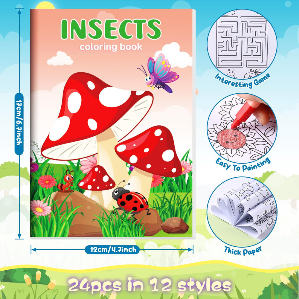 BenLouis insects mini coloring books – bees pages boost creativity on the go