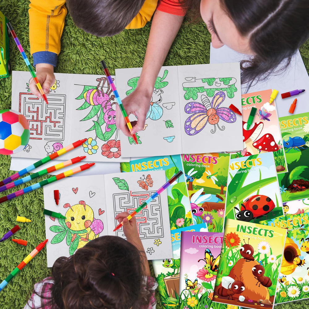 BenLouis insects mini coloring books – bug-patterns for DIY crafts and gifts