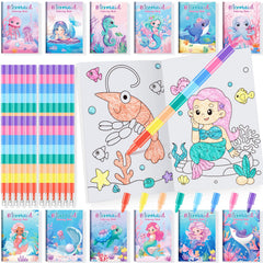 BenLouis Mermaid mini coloring book cover highlights ocean scenes, ideal for travel.
