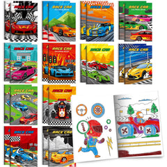 BenLouis race car coloring book cover illustrating vivid race themes for kids